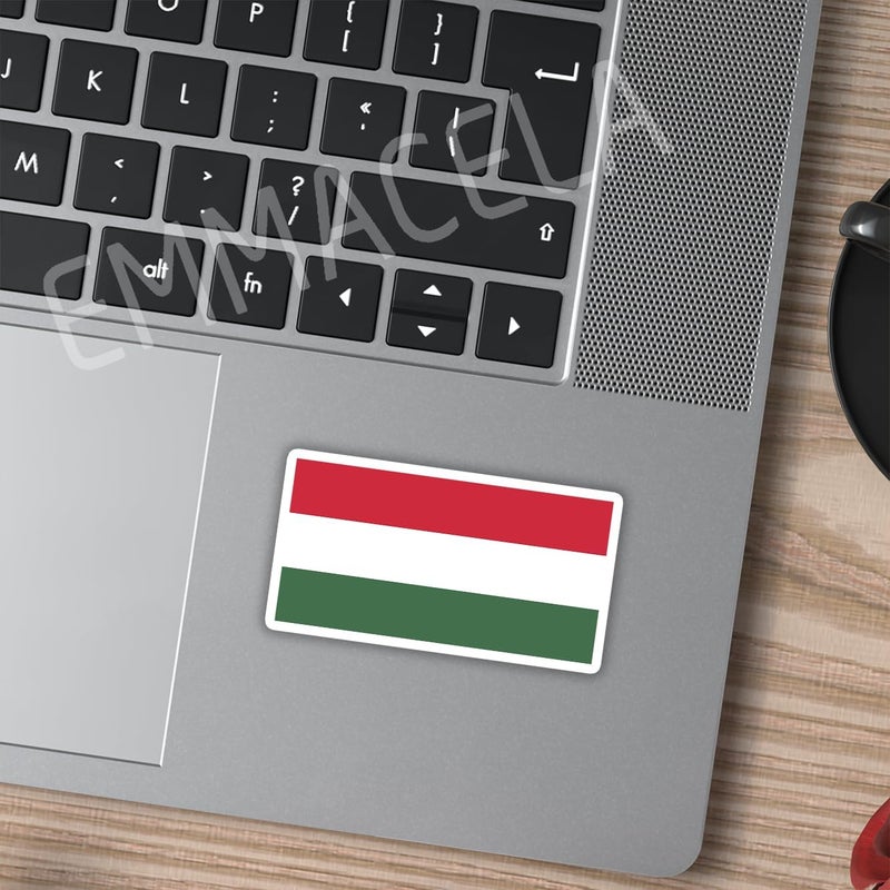 EMMACELA (3PCS) Hungary Flag stickers, Countries Flag Stickers - Waterproof Vinyl Decals For Laptops, Tumblers, Water Bottles, Books, Scrapbooks, Size 3 x 1.7 Inch - Image 4